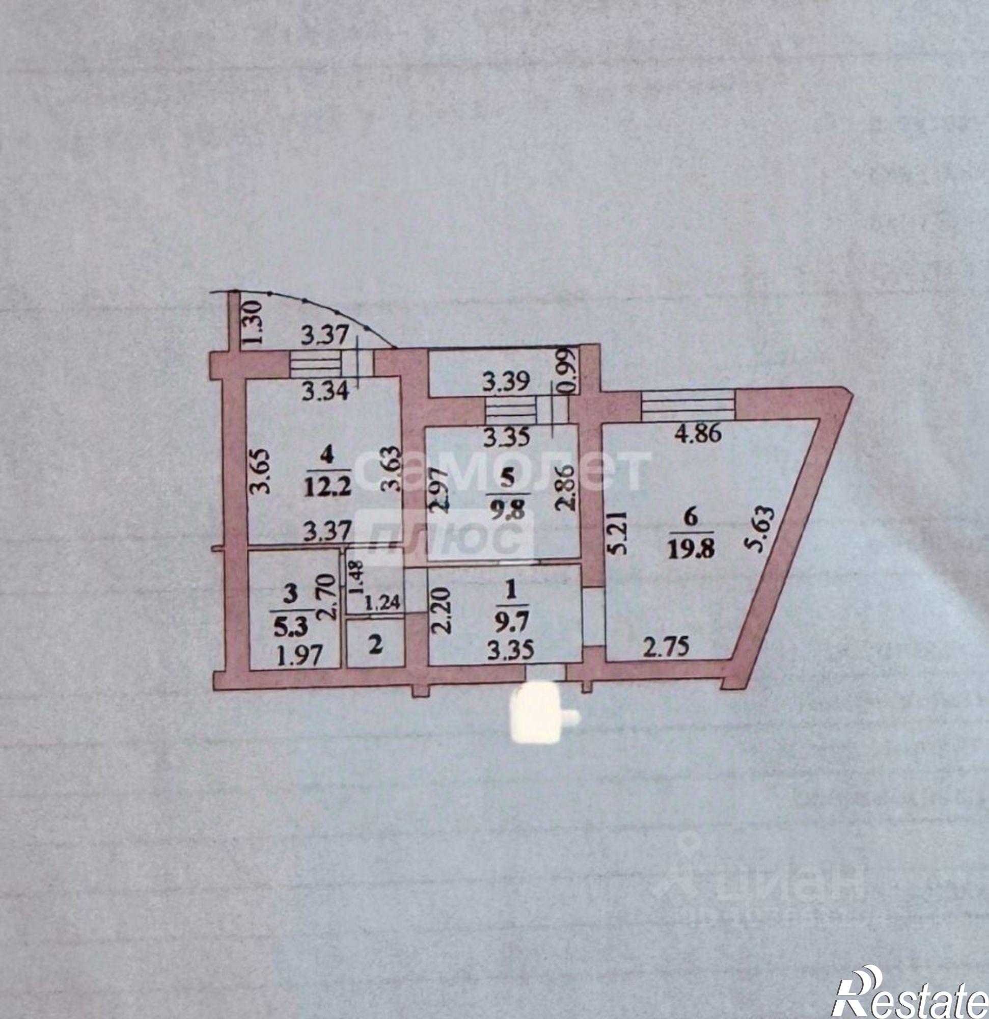 Купить квартиру за 6 150 000 рублей на улица Славянова, 2