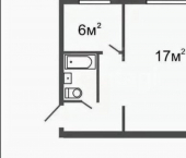 1-комн, 30кв м, этаж 5/5 улица Космонавтов, 3