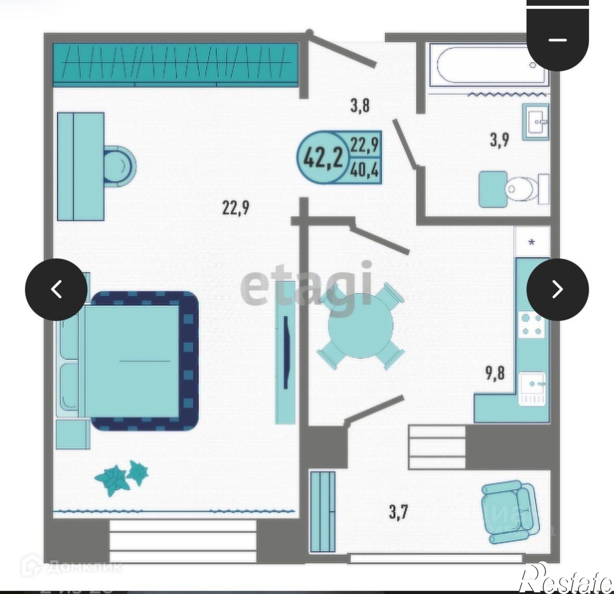 Купить квартиру за 4 850 000 рублей на Минская улица, 6А к2