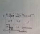 2-комн, 64кв м, этаж 6/10 улица Шкатова, 26
