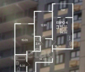 3-комн, 94кв м, этаж 17/25 ул Студеновская, 23б