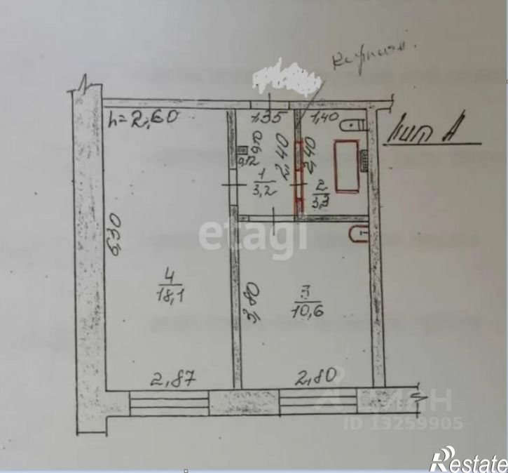 1-комн квартира ул Крылова, 6а,  д. 6а