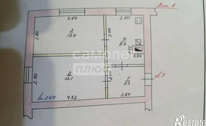 2-комн квартира Усманский муниципальный округ, железнодорожная станция Дрязги, Центральная