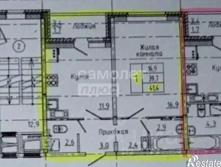 1-комн квартира в новом доме Липецк г., Октябрьский