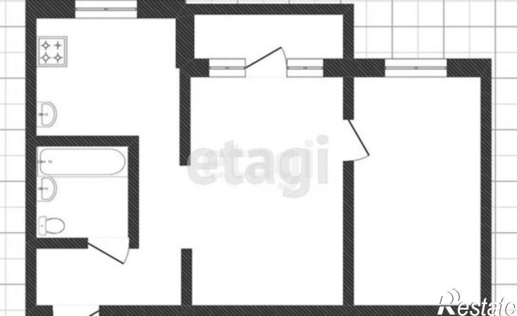 2-комн квартира Липецк, улица Циолковского, 3/3