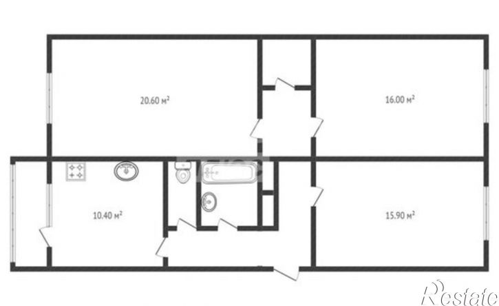 3-комн квартира Липецк, улица Фрунзе, 32