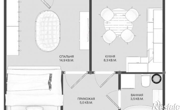 1-комн квартира Данков, улица Льва Толстого, 22
